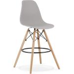 Barové stoličky sivej farby z bukového dreva 