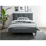 Čalúnené postele sivej farby s úložným priestorom 