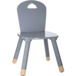 Detské stoličky sivej farby z borovicového dreva 