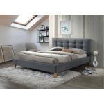 Dvojlôžkové postele sivej farby s nohami 