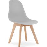Jedálenské stoličky sivej farby z bukového dreva 