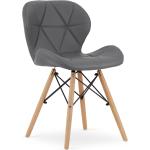Jedálenské stoličky sivej farby v škandínávskom štýle z bukového dreva 