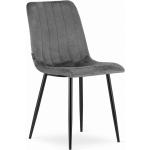Jedálenské stoličky sivej farby v škandínávskom štýle z kovu 