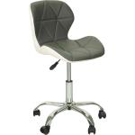 Kancelárske stoličky šedobielej farby z kovu 