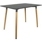 Jedálenské stoly sivej farby v škandínávskom štýle z bukového dreva 