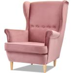 Obývačka ružovej farby s nohami 