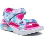 Dievčenské Sandále Skechers nebesky modrej farby vo veľkosti 34 na leto 