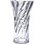 Vázy transparentnej farby s kvetinovým vzorom zo skla v zľave s výškou 20 cm s priemerom 20 cm 