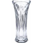 Vázy transparentnej farby zo skla v zľave s výškou 18 cm s priemerom 18 cm 