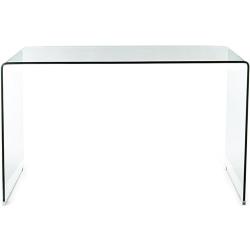 Sklenený pracovný stôl 70x126 cm Bend – Tomasucci
