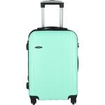 Dámske Malé cestovné kufre mätovo zelenej farby v elegantnom štýle z plastu na zips objem 35 l 