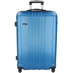 Dámske Stredné cestovné kufre modrej farby v elegantnom štýle z plastu na zips objem 70 l 