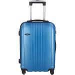 Dámske Malé cestovné kufre modrej farby v elegantnom štýle z plastu na zips objem 35 l 