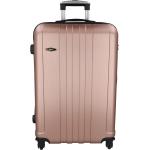 Dámske Veľké cestovné kufre ružovej farby v elegantnom štýle z plastu na zips objem 90 l 