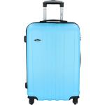 Dámske Stredné cestovné kufre modrej farby v elegantnom štýle z plastu na zips objem 55 l 