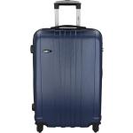 Dámske Stredné cestovné kufre tmavo modrej farby v elegantnom štýle z plastu na zips objem 55 l 