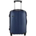 Dámske Malé cestovné kufre tmavo modrej farby v elegantnom štýle z plastu na zips objem 35 l 