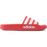 Pánske Plážové šľapky adidas červenej farby v športovom štýle vo veľkosti 43 na leto 