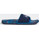 Dámske Plážové šľapky adidas Adilette tmavo modrej farby v športovom štýle z tkaniny vo veľkosti 37 v zľave na leto 