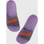 Dámske Kožené šľapky adidas fialovej farby z polyuretánu vo veľkosti 39 Vegan na leto 