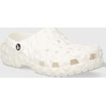 Pánske Kroksy Crocs Classic bielej farby s geometrickým vzorom zo syntetiky vo veľkosti 45 na leto 