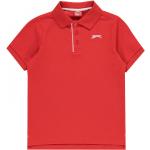 Chlapčenské Detské tričká Slazenger červenej farby v ležérnom štýle s vyšívaným vzorom z bavlny v zľave 