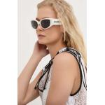 Dámske Designer Slnečné okuliare Balenciaga bielej farby z plastu 