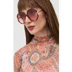 Dámske Designer Slnečné okuliare Chloé hnedej farby z plastu 