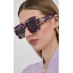 Dámske Designer Slnečné okuliare Gucci fialovej farby z plastu vo veľkosti 5 XL 