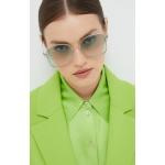Dámske Designer Slnečné okuliare Gucci zelenej farby metalické 