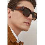 Pánske Designer Slnečné okuliare Gucci hnedej farby z plastu vo veľkosti XL v zľave 