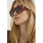 Dámske Designer Slnečné okuliare Moschino fialovej farby z plastu vo veľkosti 4 XL 