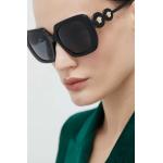 Dámske Designer Slnečné okuliare VERSACE čiernej farby z plastu vo veľkosti 4 XL 
