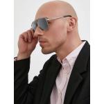 Pánske Designer Slnečné okuliare VERSACE sivej farby z kovu 
