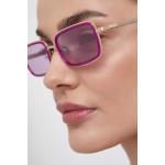 Dámske Designer Slnečné okuliare Vivienne Westwood fialovej farby z kovu 