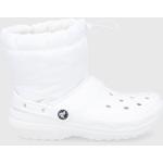 Dámske Snehule Crocs Classic bielej farby zo syntetiky vo veľkosti 40 na zimu 