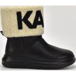 Dámske Designer Členkové čižmy Karl Lagerfeld čiernej farby z umelej kožušiny vo veľkosti 39 na zimu 
