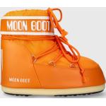 Dámske Kožené čižmy Moonboot Icon oranžovej farby z polyuretánu vo veľkosti 41 Vegan na zimu 