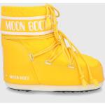 Dámske Kožené čižmy Moonboot žltej farby z polyuretánu vo veľkosti 41 Vegan v zľave na zimu 