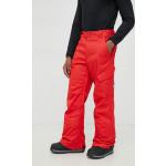 Pánske Snowboardové nohavice DC Shoes nepremokavé červenej farby z polyesteru vo veľkosti XS 