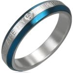 Svadobné obrúčky Šperky eshop modrej farby z ocele so zirkónom 54 