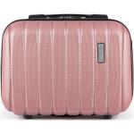 Pánske Cestovné kufre solier ružovej farby v modernom štýle na zips v zľave 