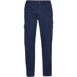 Pánske Cargo nohavice námornícky modrej farby z bavlny vo veľkosti S na zips s opaskom 