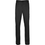 Pánske Elegantné nohavice čiernej farby v elegantnom štýle z bavlny na zips s opaskom 