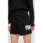 Dámske Designer Šortky DKNY čiernej farby z bavlny vo veľkosti XS vysoký pás v zľave 
