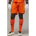 Pánske Šortky adidas oranžovej farby v športovom štýle zo sieťoviny s motívom Real Madrid udržateľná móda 