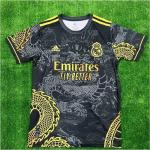 Dámske Tričká s dlhým rukávom čiernej farby z plastu s dlhými rukávmi s motívom Real Madrid udržateľná móda 