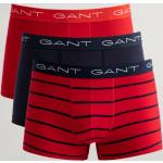 Pánske Boxerky Gant červenej farby s pruhovaným vzorom z bavlny 