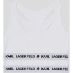 Dámske Designer Športové podprsenky Karl Lagerfeld bielej farby so strednou podporou 