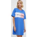 Dámske Mini šaty Tommy Hilfiger TOMMY JEANS modrej farby z bavlny vo veľkosti XS v zľave 